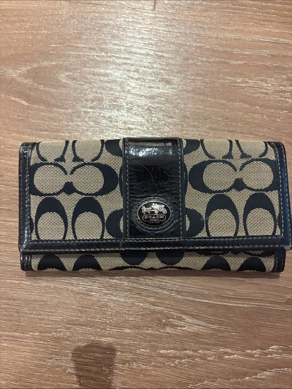 Coach Signature Canvas Continental Wallet